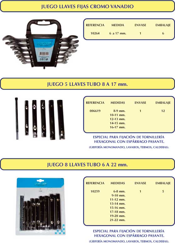 LLAVES FIJAS